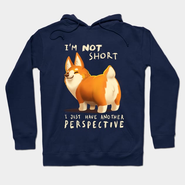 Different Perspective - Cute Corgi Dog - Fluffy Animal Hoodie by BlancaVidal